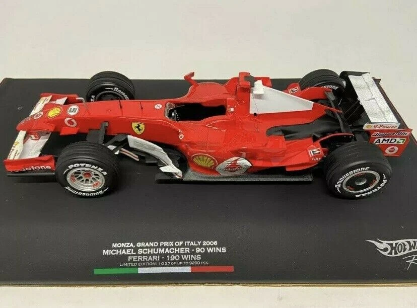 MICHAEL SCHUMACHER 248 F1 MONZA 2006 90 WINS - HOTWHEELS RACING 1/18 - Immagine 4 di 4