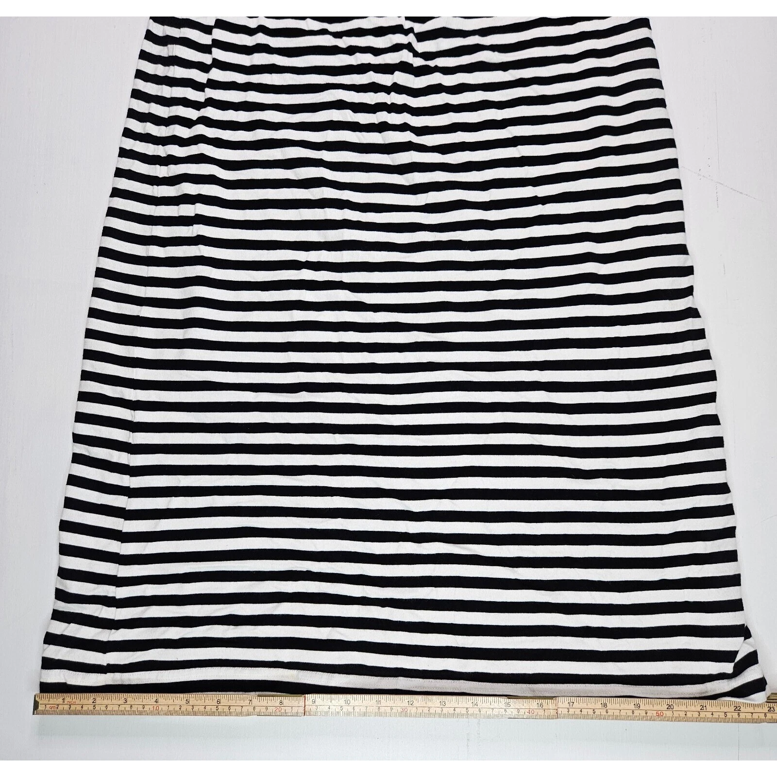 Abito donna Kate Spade Broome Street con volant topline nero bianco taglia L H317