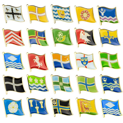 Englische Grafschaft Regional Flagge Pin Anstecker | Freundschaft National Metall Emaille