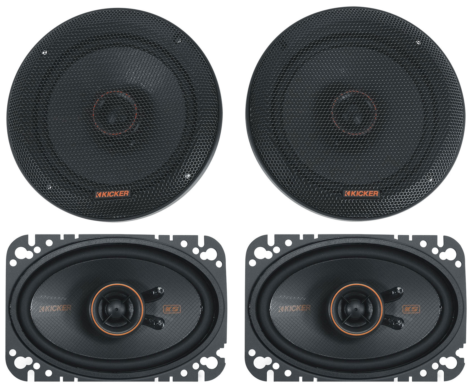 Пара автомобильных аудиодинамиков Kicker 51KSC6504 65 51KSC4604 4x6 KSC650 KSC460