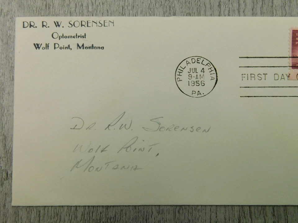 First Day Of Issue Independence Hall Philadelphia 1956 VTG Stamp Envelope Cover - Image 3 of 4