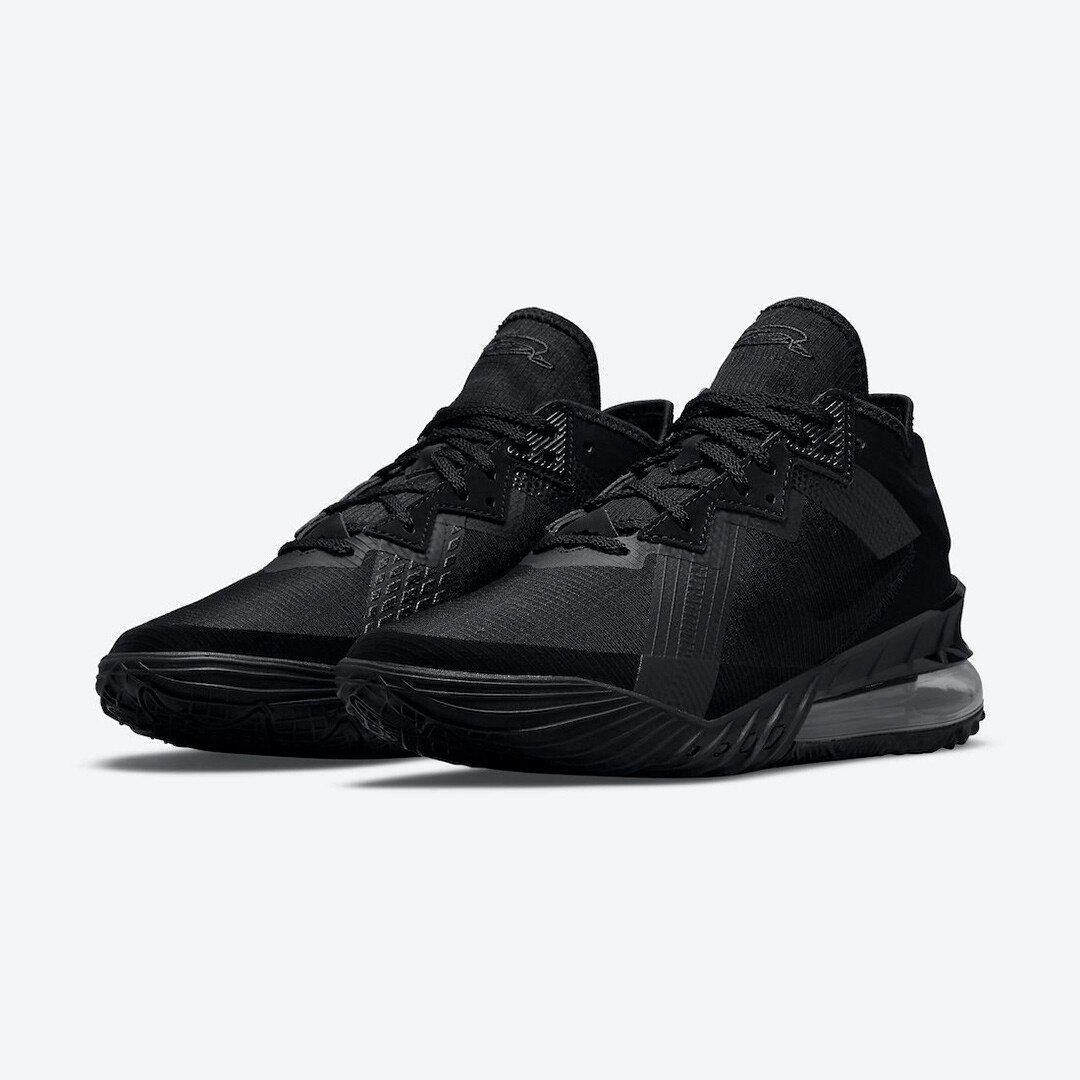シューズ(男性用) NIKE LEBRON XVIII LOW Nike Lebron XVIII Low 18 Zero Dark 23 Triple Black CV7562-004 Mens