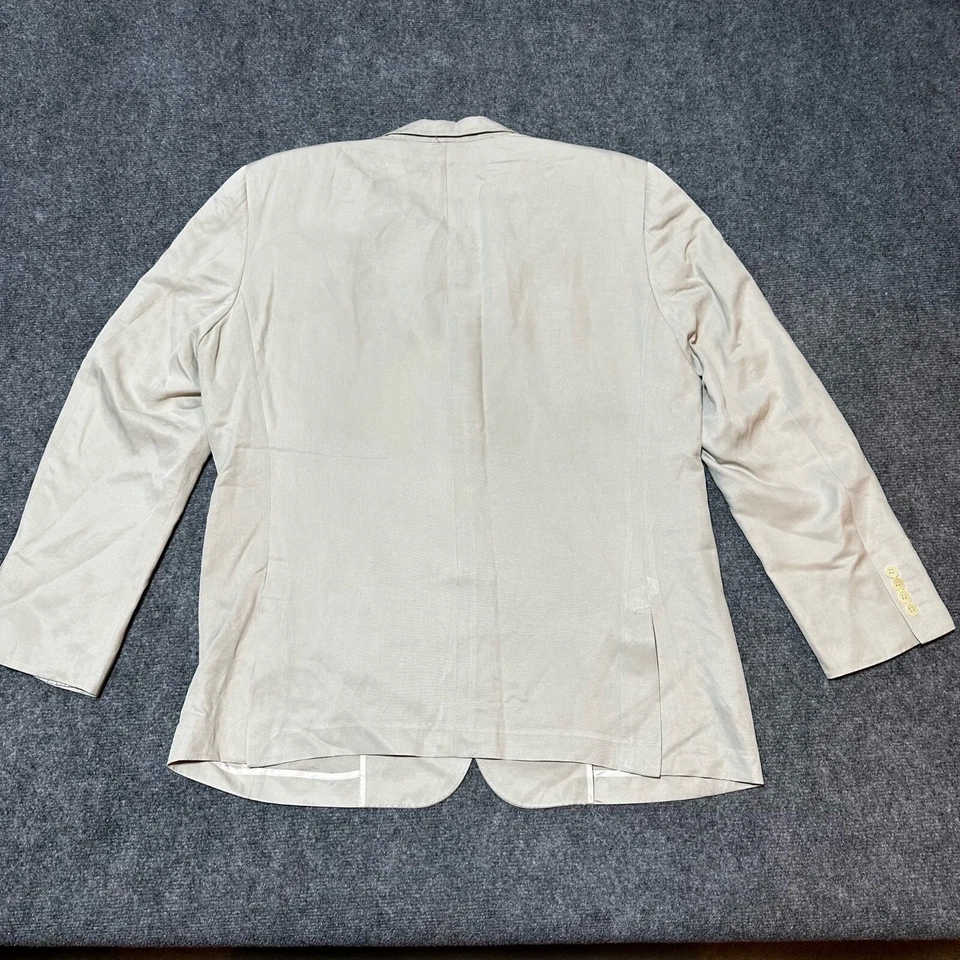 IBIZA Blazer Abrigo Deportivo Chaqueta Para Hombre Tostado 44 Largo Pirano Seda Lino Sin Estructura Foto 2 de 4