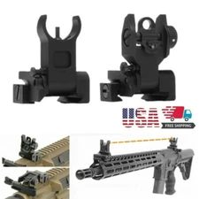 Low Profile Flip-up Metal Tactical Sight Folding Iron Sights Front and Rear Set