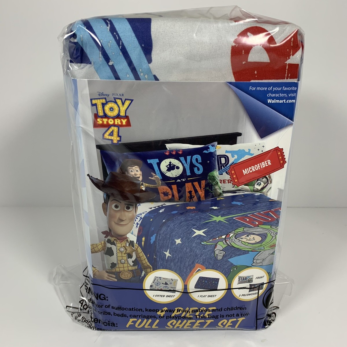 Toy Story Piece Sheet Set Flat Fitted Pillow Cases Disney