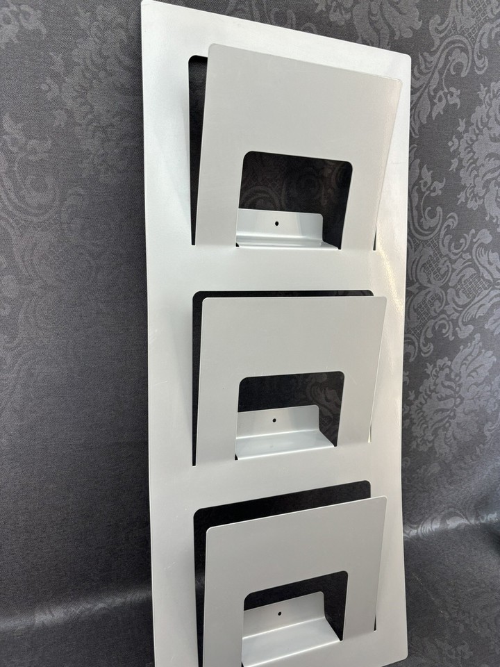 IKEA SKRISSEL Grey Modern Metal Wall Mounted Magazine Newspaper Rack