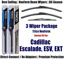 3-Pack Wipers Front/Rear NeoForm 2002+ Cadillac Escalade, ESV, EXT 16220x2/30160