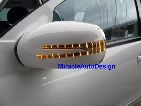 CUBIERTAS DE ESPEJO RETROVISOR PUERTA DOS FLECHAS LED BLANCO MERCEDES BENZ 1995-2000 W202 CLASE C Foto 3 de 4