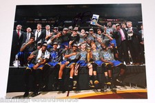 GOLDEN STATE WARRIORS 2015 NBA CHAMPIONS TEAM SIGNED TROPHY 11X14 PHOTO COA X6 