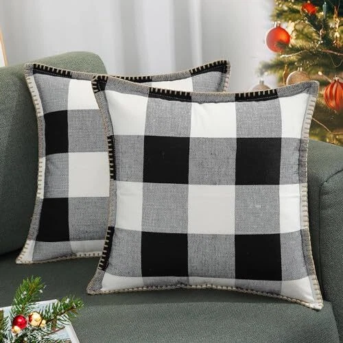 Tan buffalo cheap check pillows