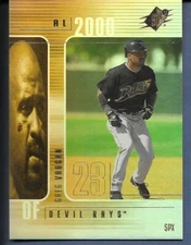2000 SPx Tampa Bay Devil Rays Baseball Card #34 Greg Vaughn