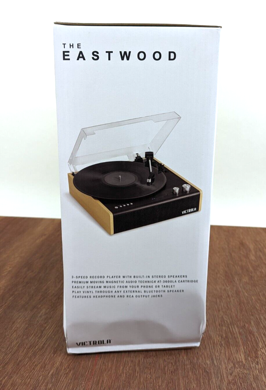 Victrola VTA72BAM Eastwood Bamboo 3Speed Bluetooth Turntable Record