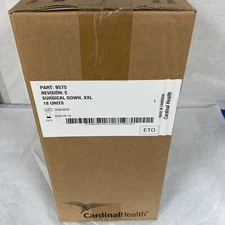 18 - CARDINAL  NON-REINFORCED BLUE SURGICAL GOWN - STER - # 9575 - SIZE 2XL