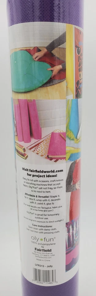 27 Yards (9 Rolls) Oly Fun Purple Jelly Craft Fabric Polypropylene Material - Image 2 of 4