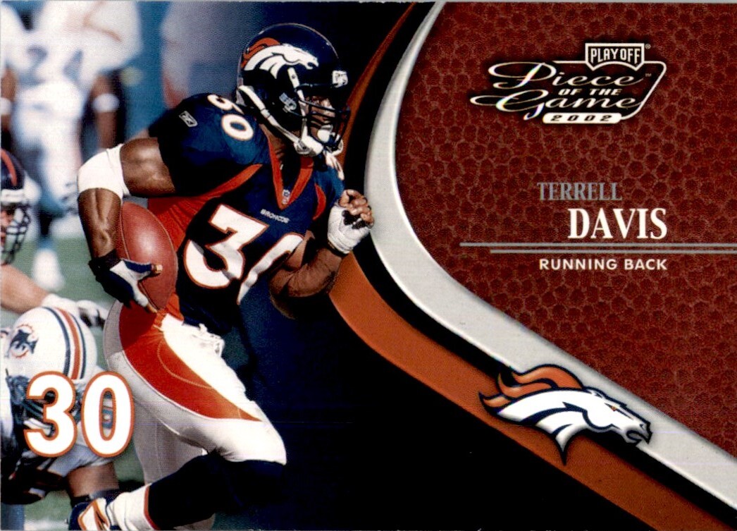 2002 Playoff Piece of the Game Terrell Davis Denver Broncos #32 NFL Football