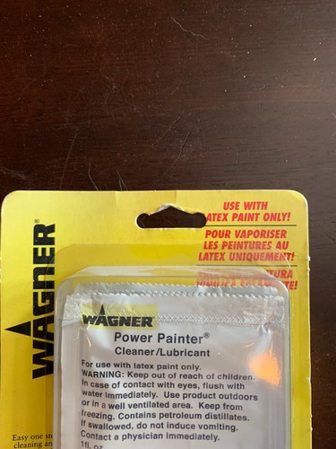 POWER PAINTER REINIGER/SCHMIERMITTEL 4 1oz. Packungen Gebrauch nur mit Latexfarbe Wagner NEU - Bild 2 von 3