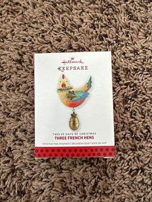 Three French Hens Hallmark Keepsake Ornament 2013 3rd Twelve Days of Christmas