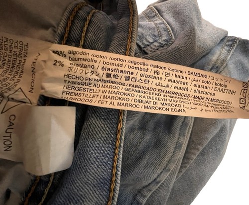 Zara Men Basic Skinny Jean AU 32 EUR 42 US 32 Mid Rise Faded Pockets Light Blue - Picture 12 of 14