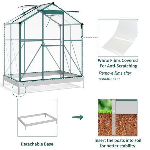 Steel Frame Garden Garden Greenhouse Walk-in Grow Polytunnel Planting Anti-UV UK - Picture 3 of 106