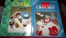 VINTAGE  1986 & 1988 PLAID CRAFT BOOKS.  Crochet & Crafts.