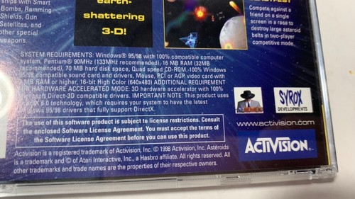 Asteroids (PC CD-ROM) Manual included - Activision FREE SHIPPING - Picture 8 of 17