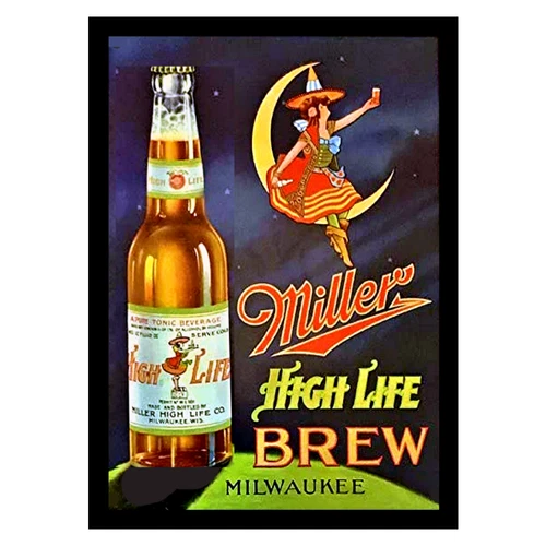 Miller Beer Sticker Sign Sexy Miller High Life Girl Vintage Replica 4 Sizes