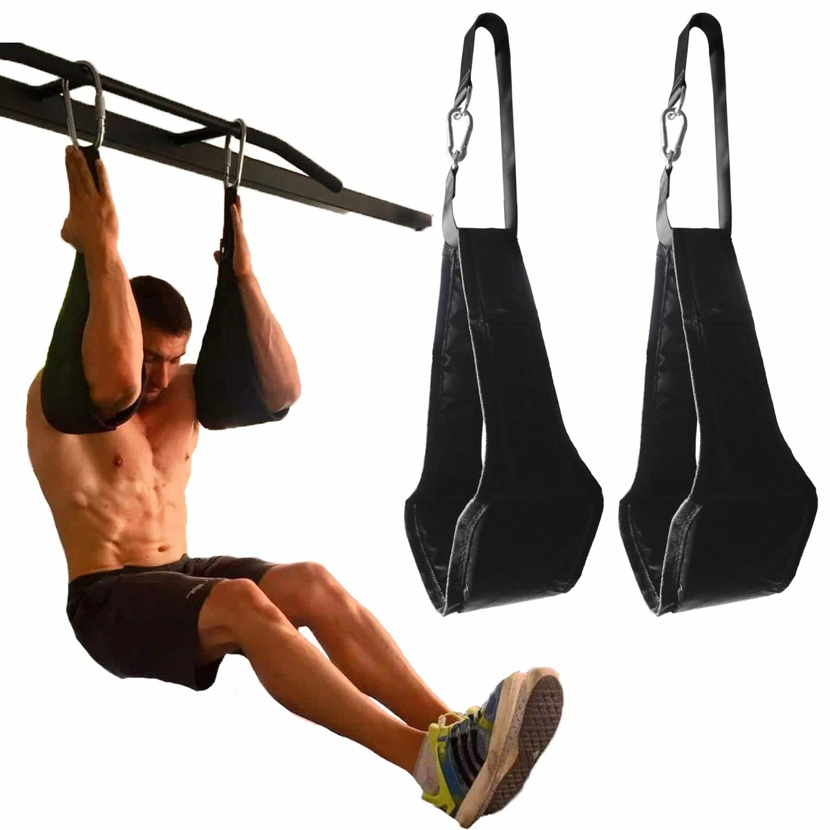 Fitness Suspension Straps Heavy Duty Pair Hanging Pull Up Bar Home