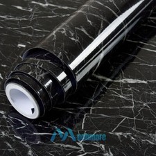 10ft Black Marble Contact Paper Peel and Stick Wallpaper Self Adhesive Viny Film