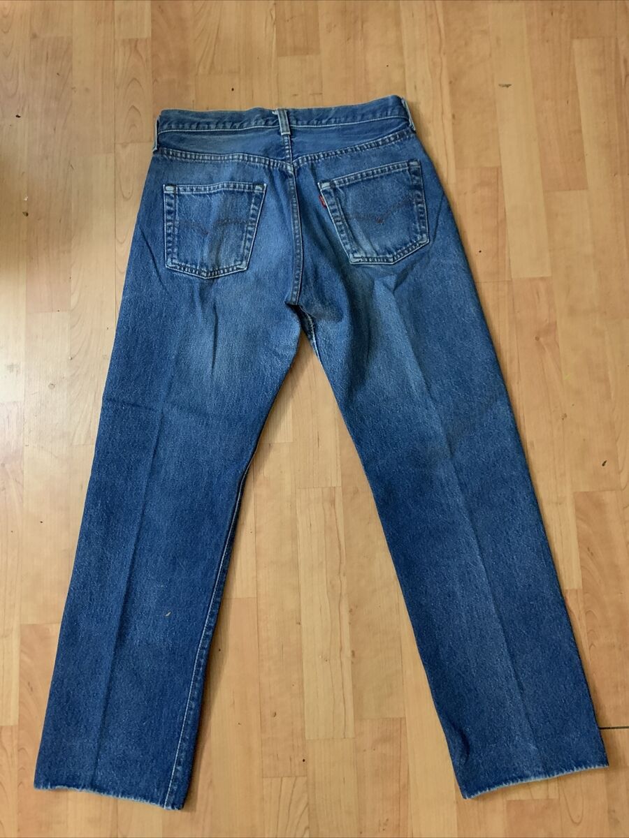Vintage Levis 501 Redline 80s Selvedge Button #524 USA sz w Vintage Levis 501 Redline 80s Selvedge Button #524 USA sz w