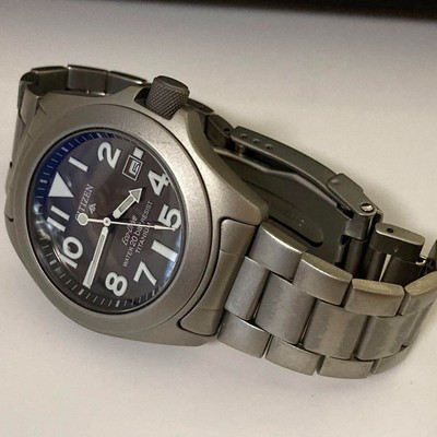 CITIZEN 7828-H09971 ECO-Drive Titanium Date Analog Wristwatch 