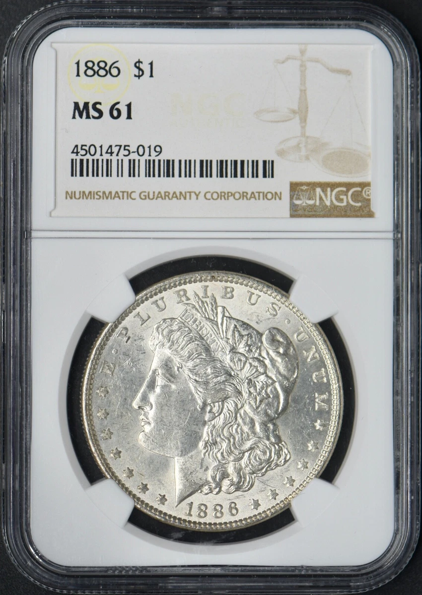 MS 61 Graded 1886 Year Morgan US Dollars (1878-1921) for sale | eBay