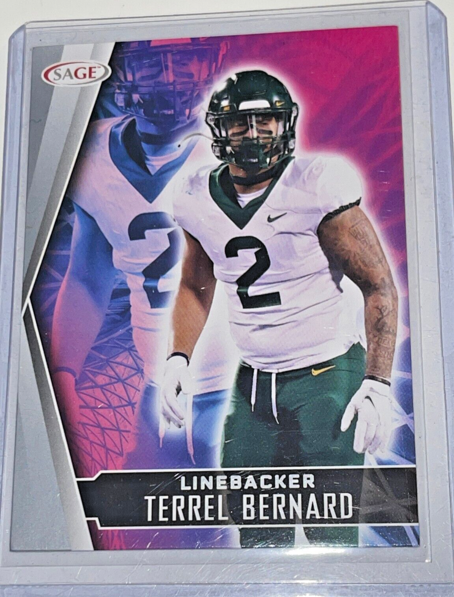rare football cards 2022 RARE TERREL BERNARD SILVER ROOKIE CARD 2022 SAGE FOOTBALL BUFFALO BILLS