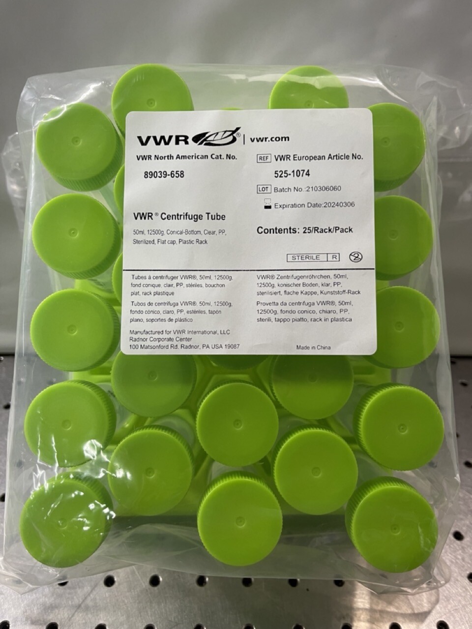Large VWR 50ml Centrifuge Tubes 89039658 as Is Read for sale online eBay