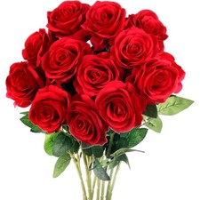 künstliche Rosen 12 Stück Seidenrosen flexibel vielseitig