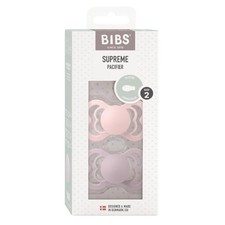 BIBS Silicone Symmetrical Pacifier 6-12 Months Dusky Lilac 2 Pieces