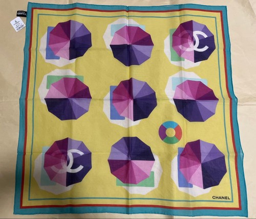 CHANEL cotton handkerchief 60cm x 60cm Made in Italy