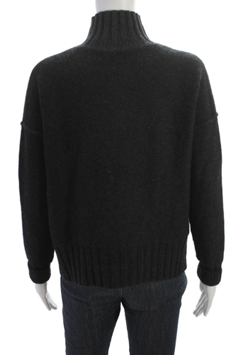 Autumn Cashmere Womens Black Pullover Sweater Mock Neck Long Sleeve Size XS - Picture 3 of 6