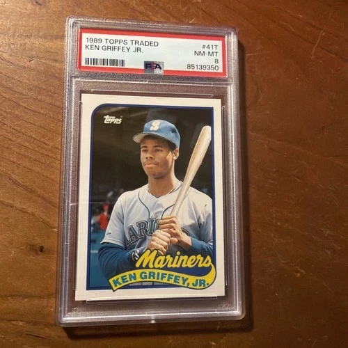 1989 TOPPS TRADED #41T KEN GRIFFEY JR. ROOKIE RC PSA 8 NM-MT Seattle Mariners