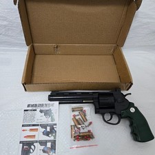 Python 357 Revolver Soft Dart Pistol Toy Blaster Black with Green Grip 158