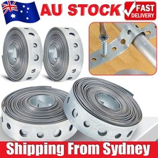 2Rolls 7inx10ft Galvanized Steel Pipe Hanger Strap Plumbers Tape With Bolt Holes