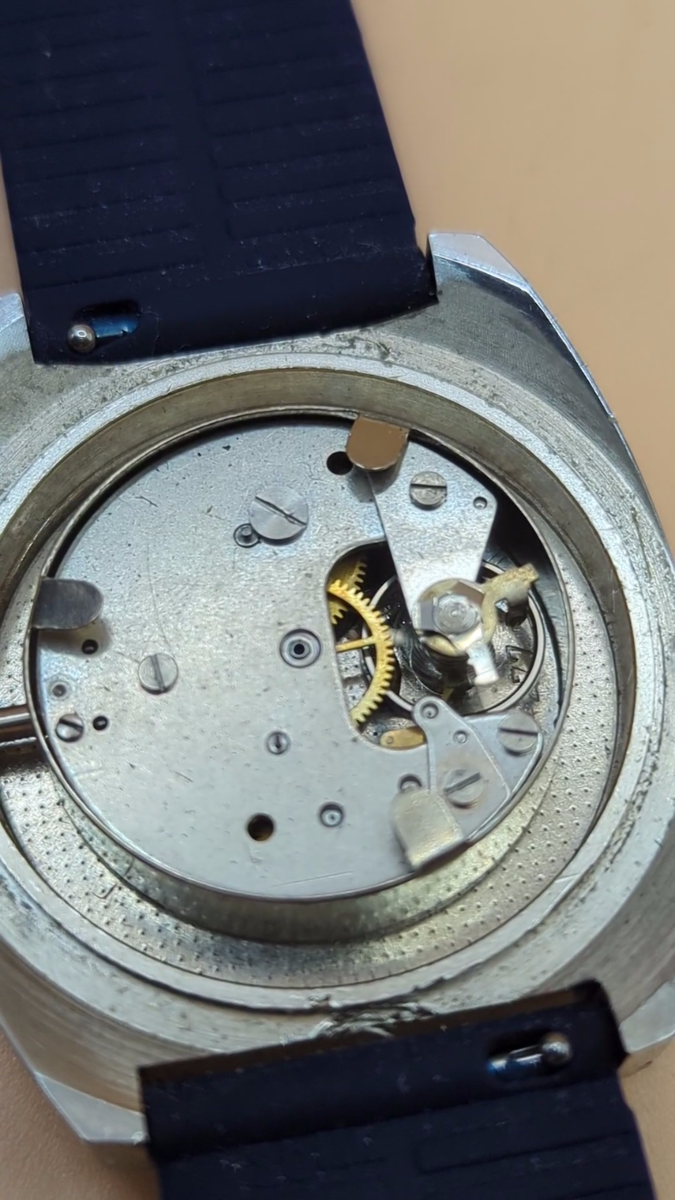 Rare Vintage Ruhla Digital Jump Hour Watch. Made in GDR. Blue Dial