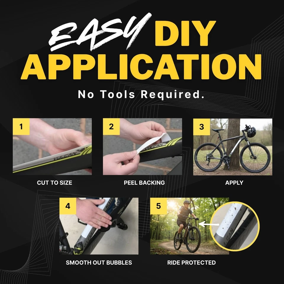 Helicopter Tape Bike Frame Protection Tape Clear Gloss Finish Superior Quality - Image 3 of 4