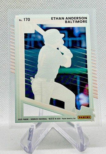 2025 Panini Donruss Ethan Anderson Clearly Insert Rated Prospect #170 - Orioles - Picture 2 of 2