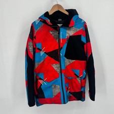 Obermeyer Teen XL Boys Gage Ski Jacket Multicolor Red Blue Gray Black White