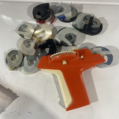 1960's Dymo Label Maker Model 1780 With 25  Used  Rolls Tape