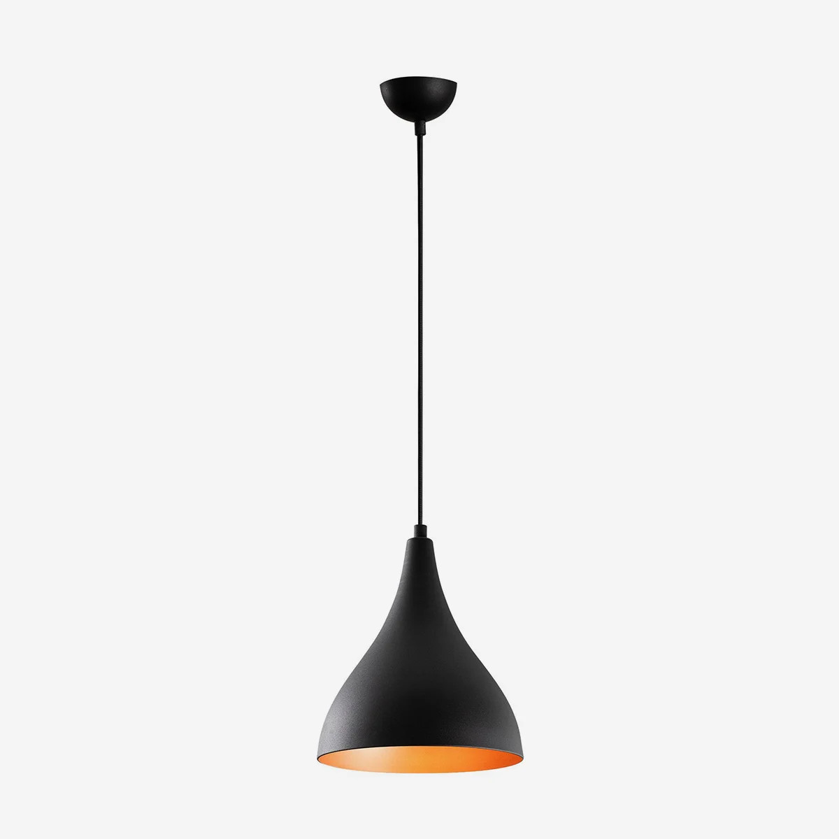 Suspension luminaire en métal noir Avira pour éclairage intérieur moderne