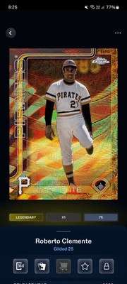 Topps Bunt Gilded Collection 25 Roberto Clemente Wave Legendary DIGITAL