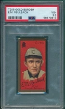 1911 T205 Gold Border Piedmont Cigarette Ed (E.M.)Reulbach PSA 3.5 Chicago Cubs 