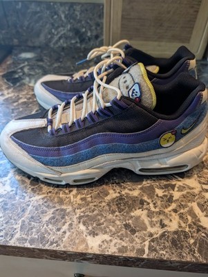 Nike Air Max 95 Low Top Sneakers Kaomoji Black/Blue/Purple Men's Size US 12