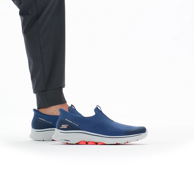 なぁっち Skechers Shoes Men Slip ins Go Walk 7 Navy Extra Wide Memory Foam